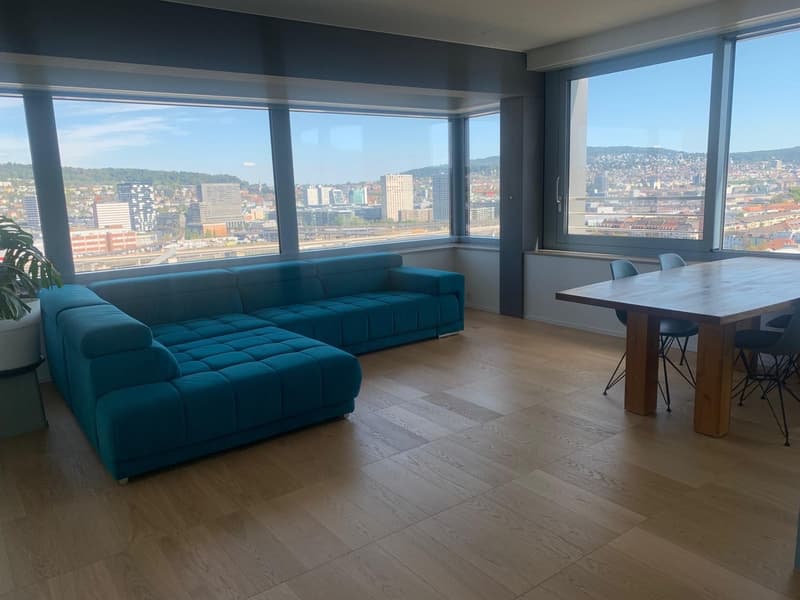 Traum Aussicht über Zürich aus dem 17. Stock (1)