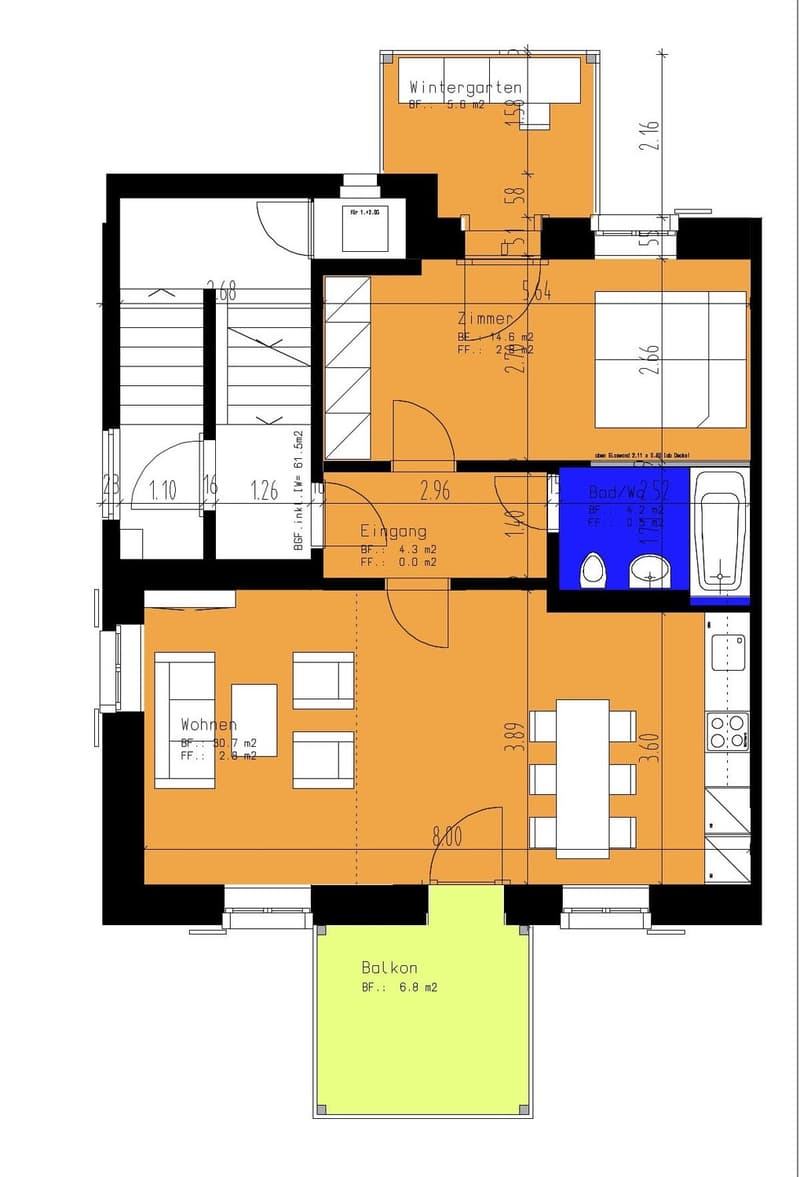 Möblierte 2.5-Zimmer-Wohnung in Winterthur befristet für 6 Monate (2)