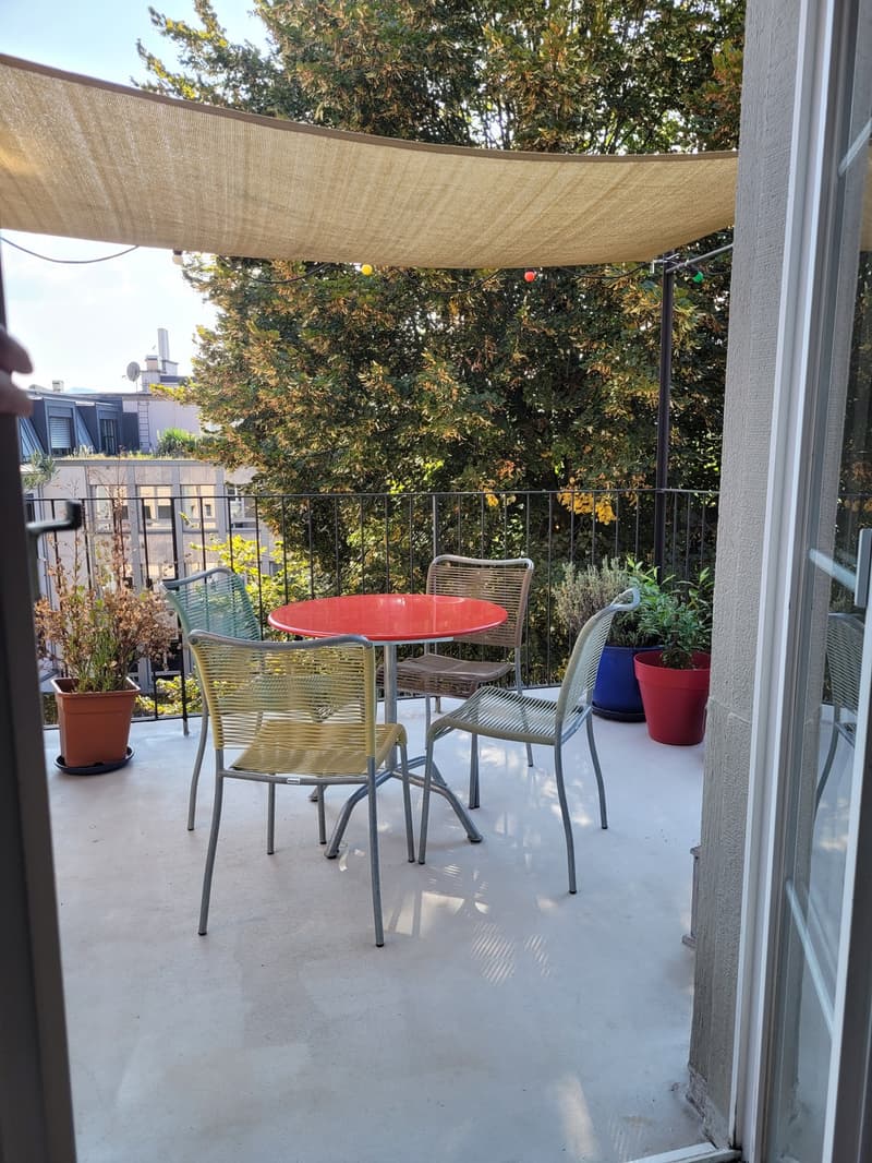 3-Zimmer-Altbauwohnung mit Balkon und Blick in den Kluspark (2)