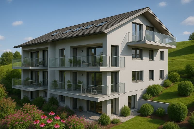 Moderne 3.5-Zimmer-Neubauwohnung in Haslen AI Sofort verfügbar! (2)