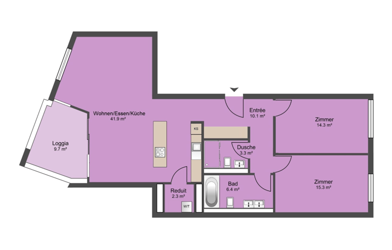 3.5-Zimmer-Wohnung direkt der Sihl - naturnah wohnen, stadtnah leben (9)
