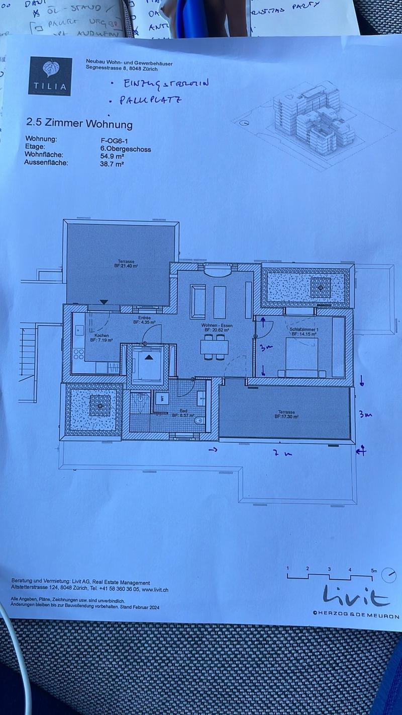 Untermiete für 3 Monate - Wunderschöne Wohnung im 6. Stock mit 2 grossen Dachterrassen (12)