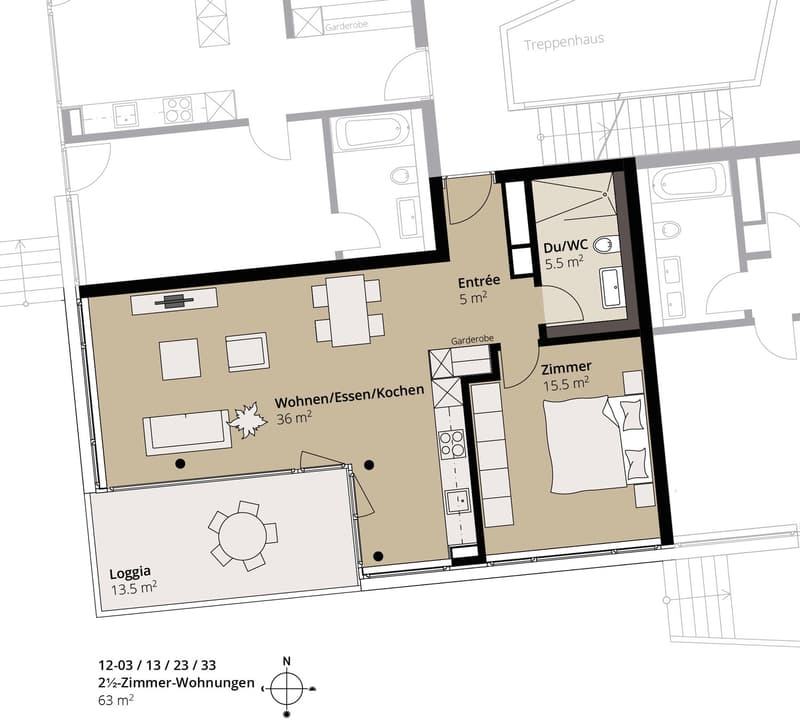 Helle 2.5-Zimmer Wohnung (10)