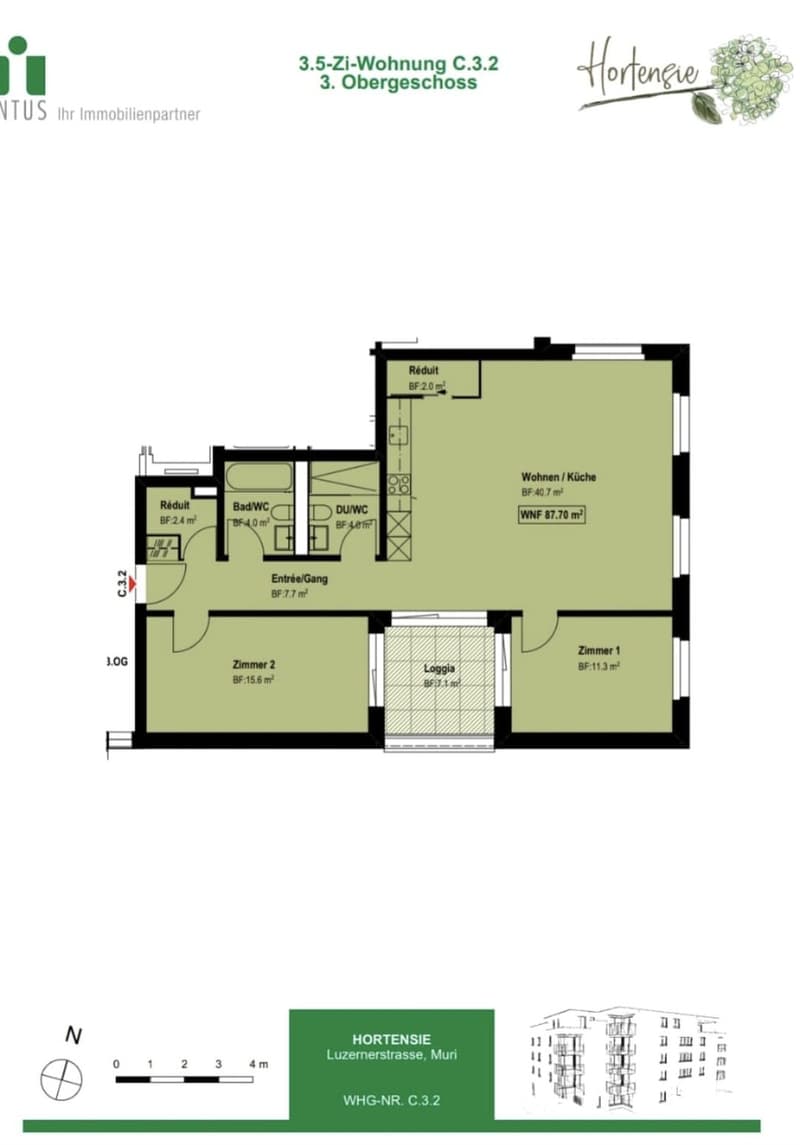 Helle 3.5 Zimmerwohnung mit Balkon (2)