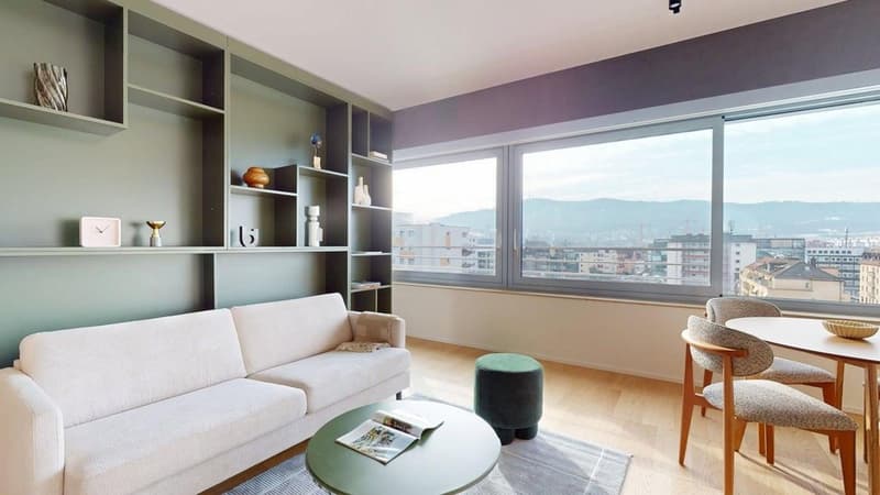 Striking residential high-rise in Zurich Altstetten - 18th floor with view towards Uetliberg (1)