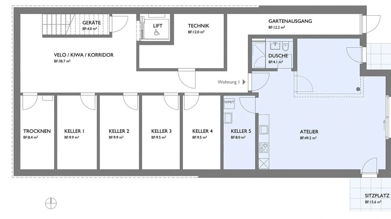 Neuwertige 2,5 Zimmer-Wohnung mit Gartensitzplatz in begehrter Lage Rotmonten (12)