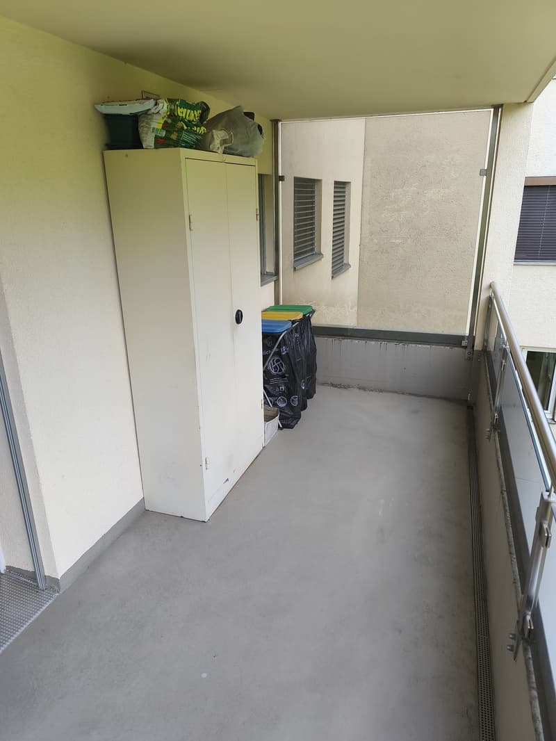 (EN) Furnished room with private bathroom, parking space and two balconies in Unterengstringen. Modern flat with washer/dryer, bus stop 50m away. Ideal for professionals or Students. (D) Möbliertes Zimmer mit privatem Bad, Parkplatz und zwei Balkonen in U (8)