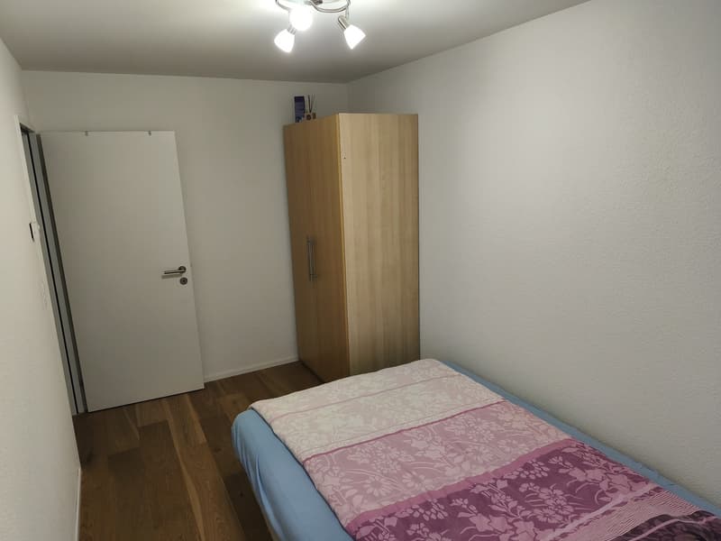 (EN) Furnished room with private bathroom, parking space and two balconies in Unterengstringen. Modern flat with washer/dryer, bus stop 50m away. Ideal for professionals or Students. (D) Möbliertes Zimmer mit privatem Bad, Parkplatz und zwei Balkonen in U (3)