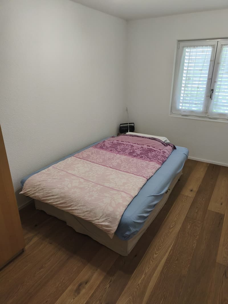 (EN) Furnished room with private bathroom, parking space and two balconies in Unterengstringen. Modern flat with washer/dryer, bus stop 50m away. Ideal for professionals or Students. (D) Möbliertes Zimmer mit privatem Bad, Parkplatz und zwei Balkonen in U (4)