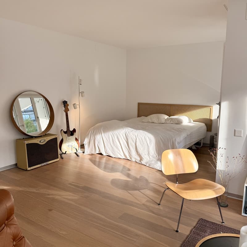 28 m² WG-Zimmer + 8 m² Privatbalkon | Garten & Sauna | Horgen (2)