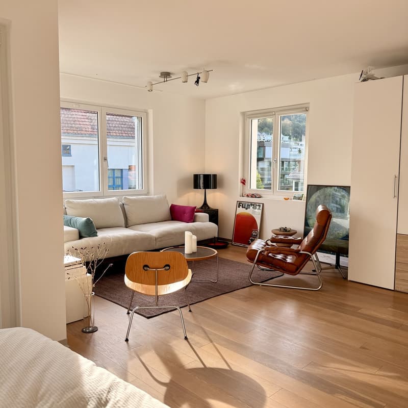 28 m² WG-Zimmer + 8 m² Privatbalkon | Garten & Sauna | Horgen (3)