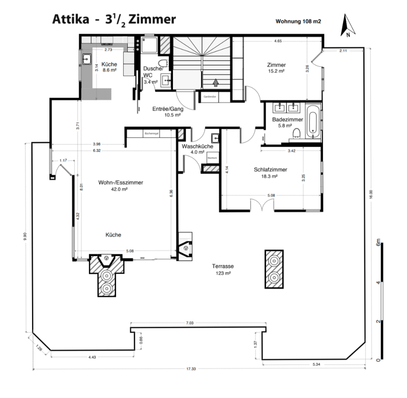 Exklusive 3.5-Zimmer-Attikawohnung mit 123 m² Sonnenterrasse und traumhafter Seesicht (13)