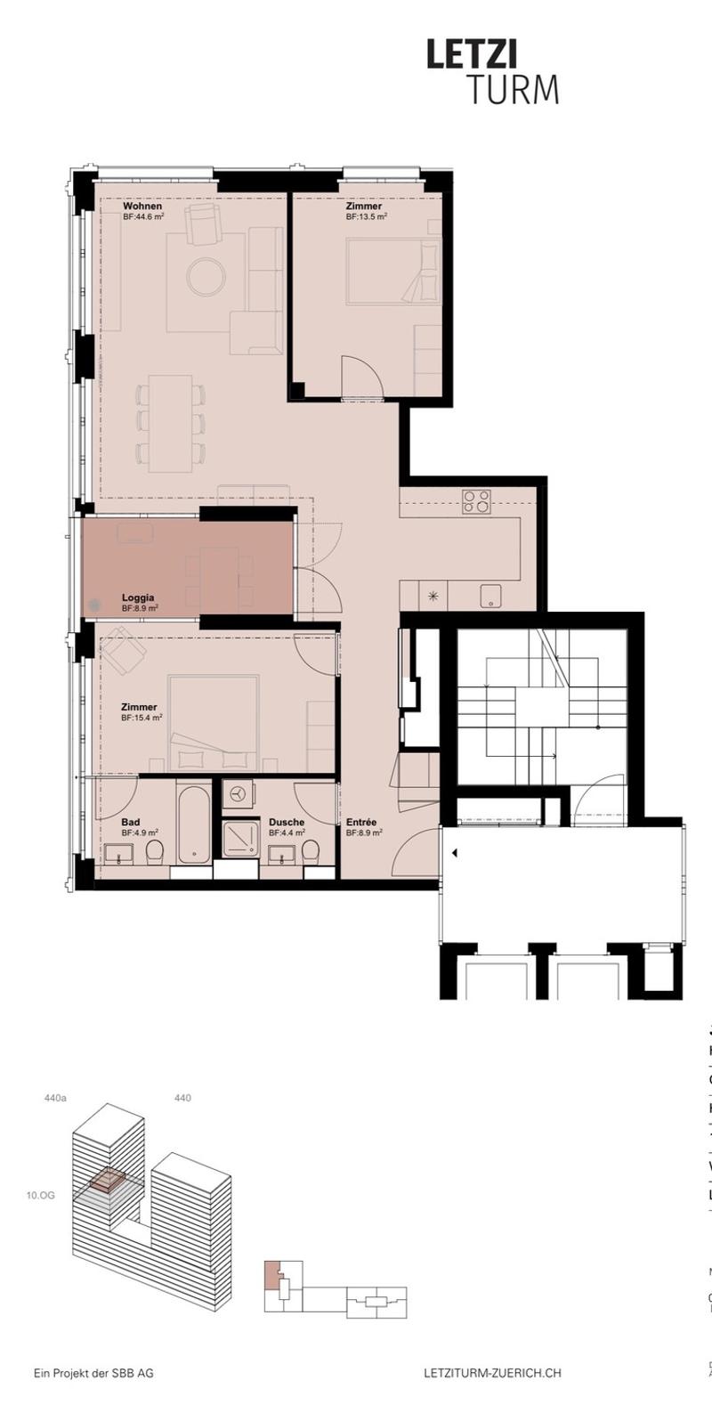 Helle 3.5-Zimmer-Wohnung, 92 m² 10. Stock (12)