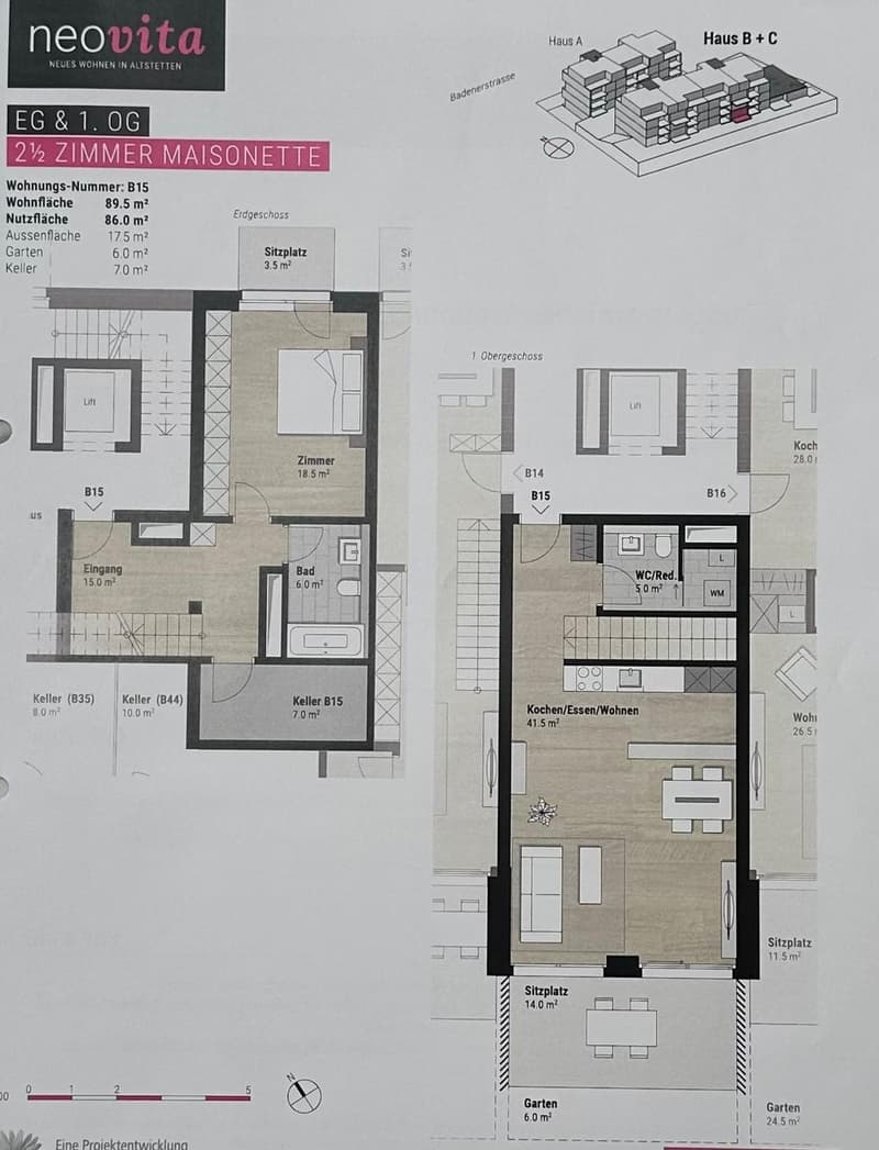 Exklusive 2.5-Zi.-Neubau-Maisonette mit 2 Terrassen & Garderobenzimmer in Zürich-Altstetten (11)