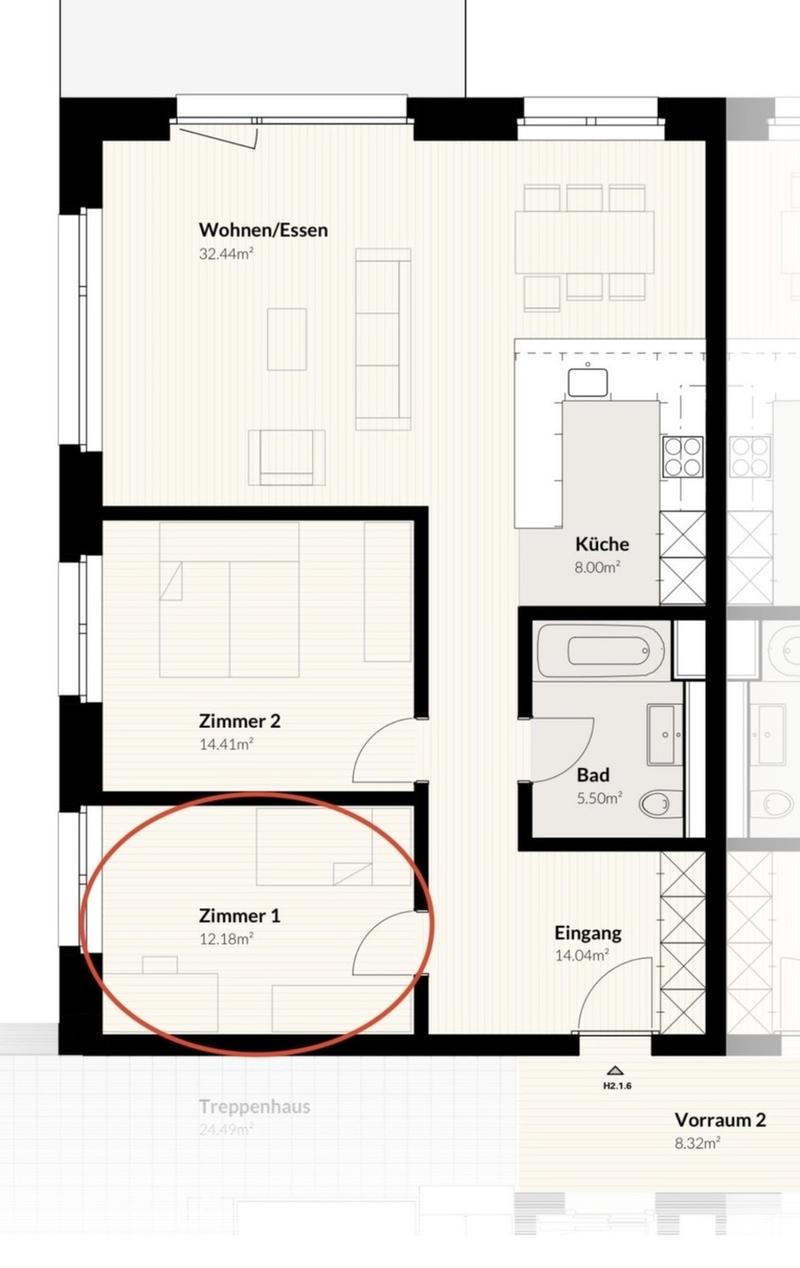 WG-Zimmer für Wochenaufenthalter*in (12)