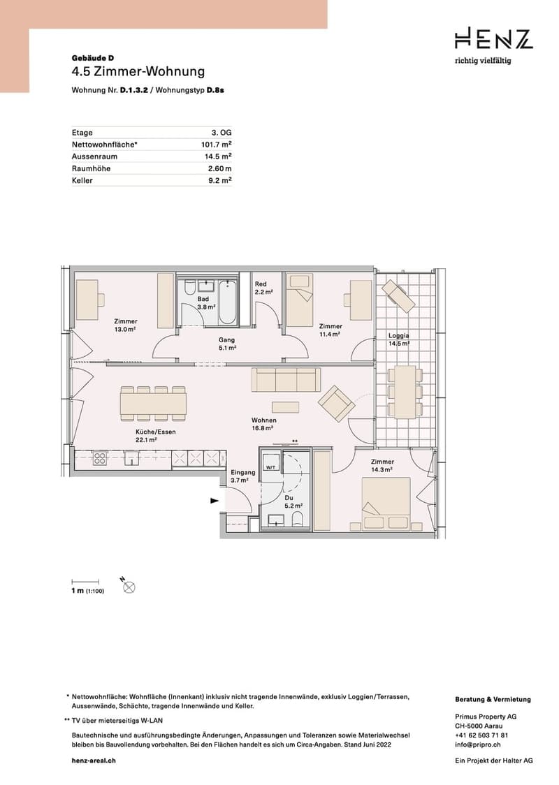 4 ½ Zimmer-Wohnung, 5034 Suhr (6)