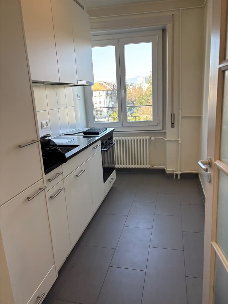 Appartement de 3,5 pièces avec vue sur parc et Jura, Servette. Place de parc à prendre. (3)
