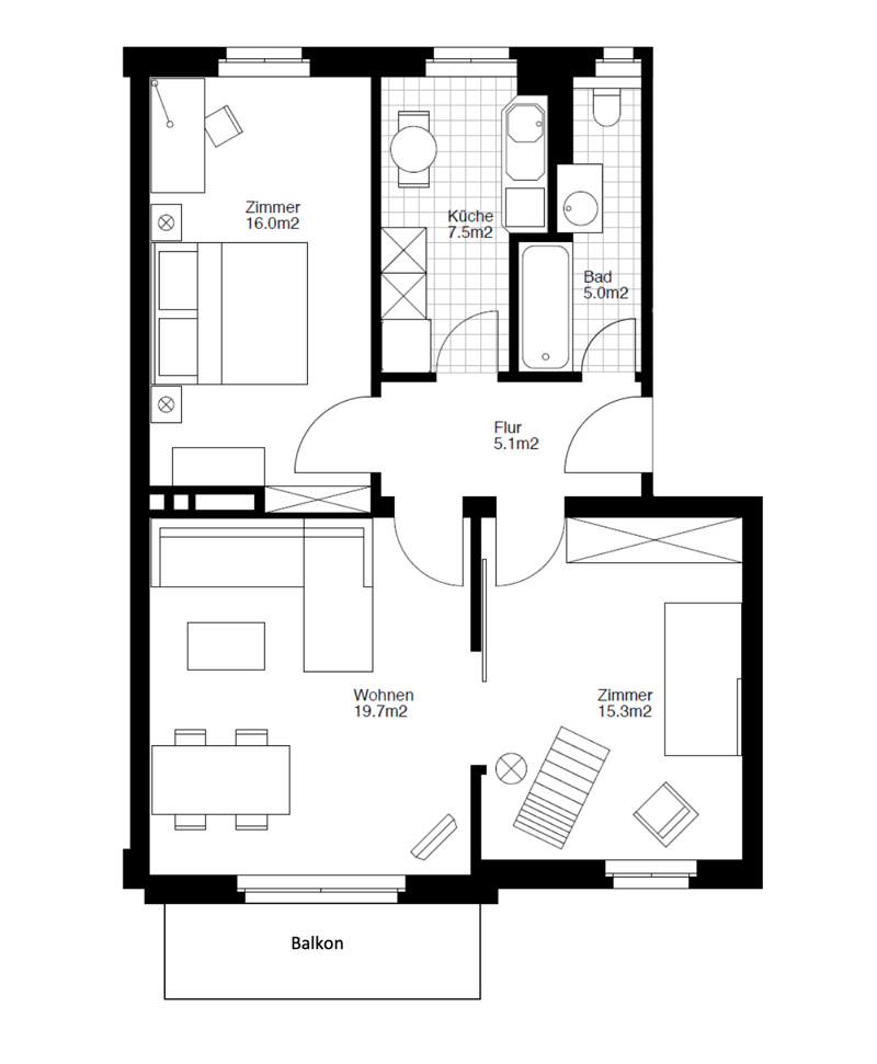 Nachmieter gesucht: Helle 3-Zimmer-Wohnung in Wiedikon, Kreis 3 (8)