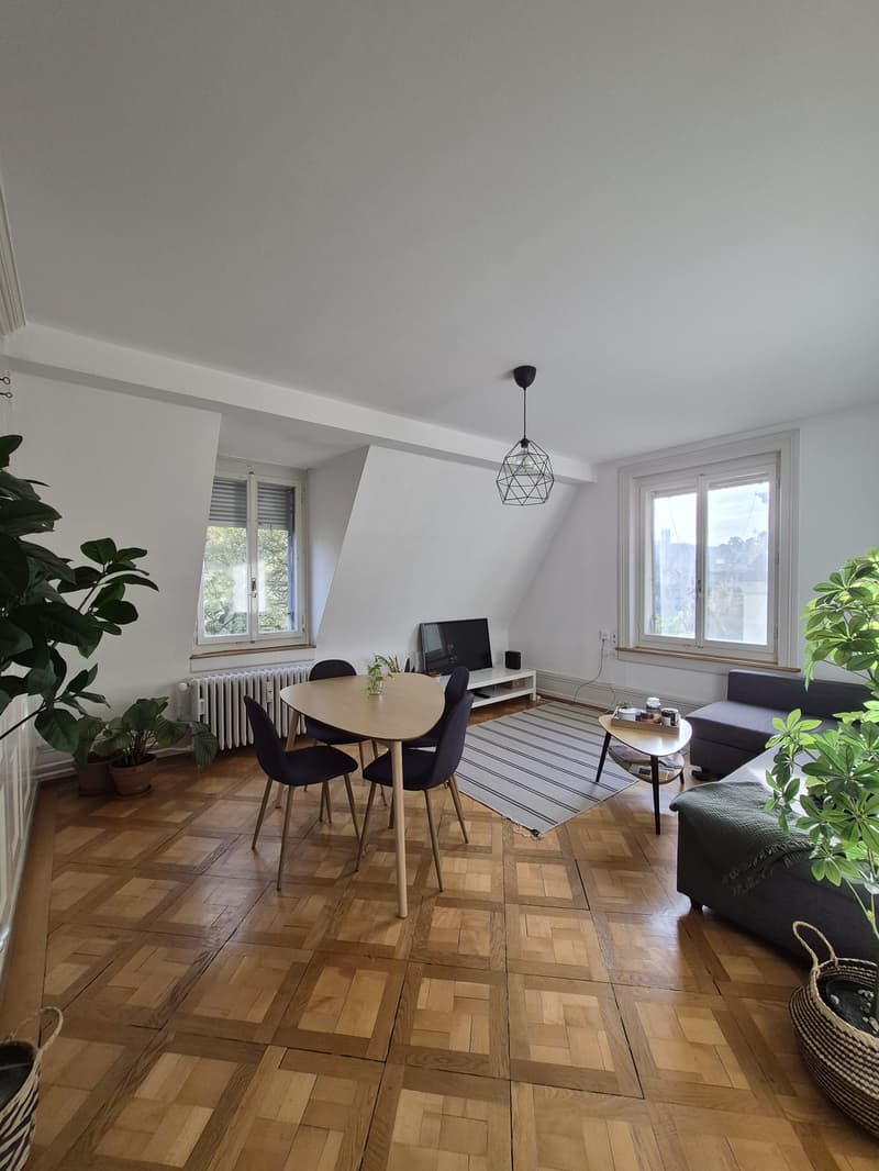 Bright & quiet room available close to Kirche Fluntern (looking for female flatmate) (1)