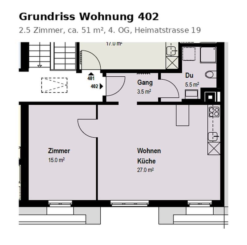 Helle 2.5-Zimmer-Wohnung mit eigener Waschmaschine, gegenüber Migros St. Fiden (8)