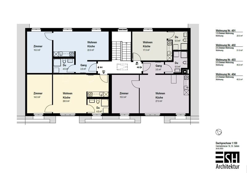 Helle 2.5-Zimmer-Wohnung mit eigener Waschmaschine, gegenüber Migros St. Fiden (9)