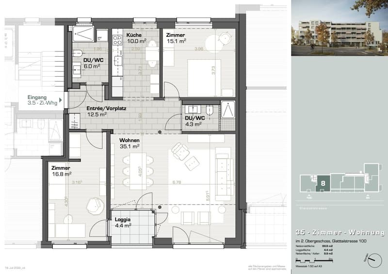 Lichtdurchflutete 3.5-Zimmer-Wohnung mit Balkon und Tiefgaragen-Einstellplatz (5)