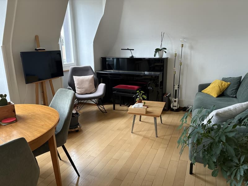 Befristet wz. Okt-Jan: moebliertes Zimmer in 3,5 Zi-Whg super zentral Kreis 6 (3)