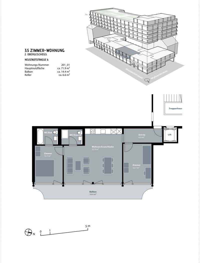 Zentral gelegene 3.5-Zimmerwohnung zu vermieten (5)