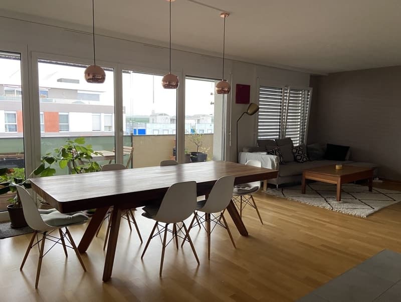 Furnished room with private bathroom in a 5-room apartment in Geneva (1)