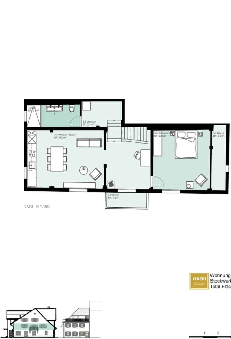 2 1/2 Zimmer-Wohnung in Oberwinterthur (2)