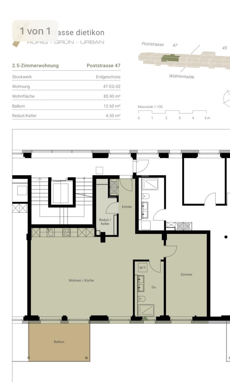 Grosszügige 2 1/2 Zimmerwohnung an ruhiger Lage (9)