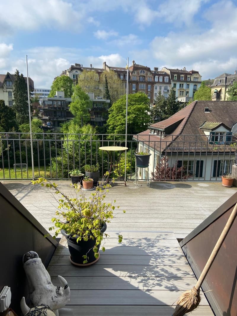 Loftartige Attikawohnung mit sonniger Dachterasse im Herzen vom Sulgenau BEFRISTET (13)