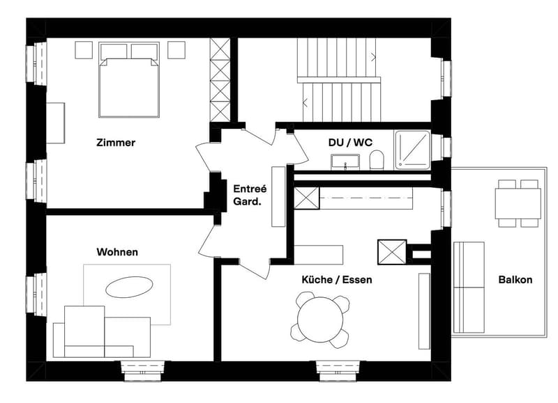 Ruhige, möblierte Wohnung in Zürich Kreis 4 6 Monate zur Untermiete (5)