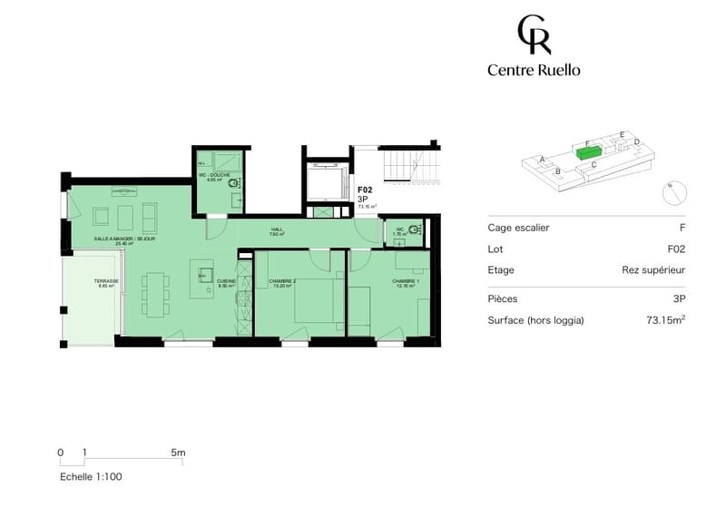 Rolle  3 pièces 73 m², 2 chambres  à remettre au 01.11 (13)