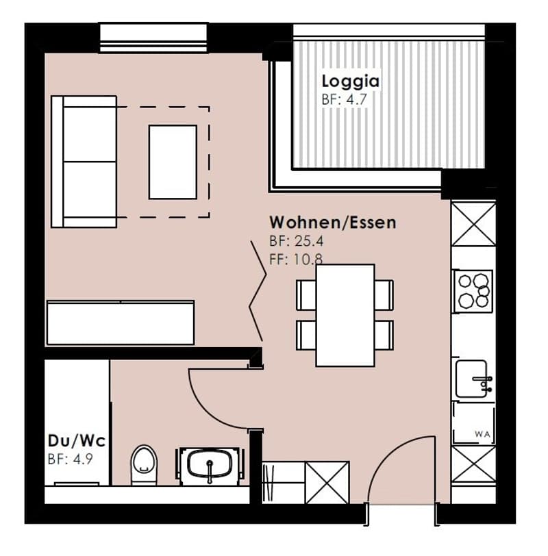 1.5 Zimmer Wohnung (9)