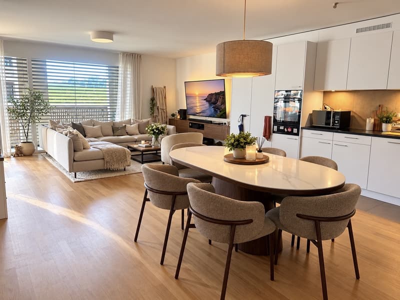 Reprise de bail rapide à Belfaux 4,5 pièces env. 102 m² + loggia de 45 m² (3)