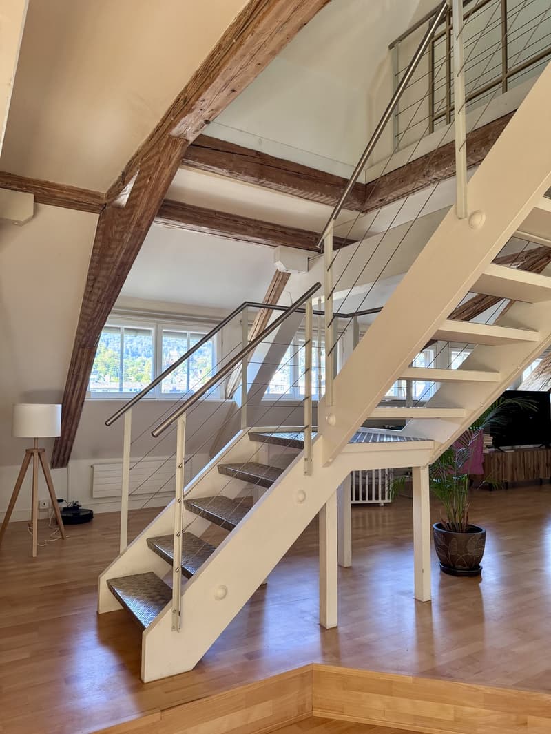 Einzigartige Dachwohnung mit viel Charme, Kamin und traumhafter Aussicht (11)