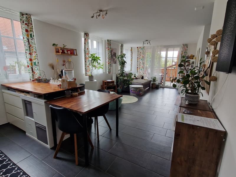 Moderne 2.5-Zimmer-Wohnung im Grünen möbliert und mit Balkon (8)