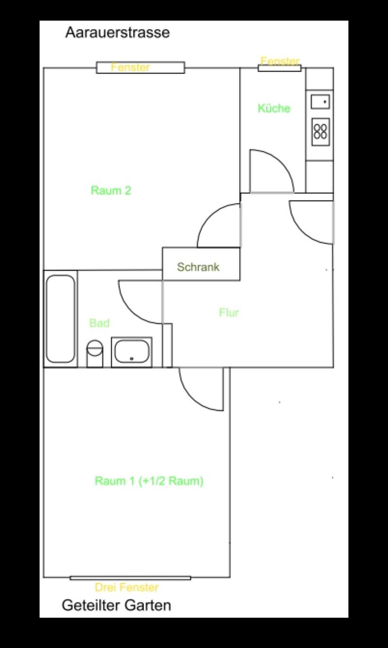 2.5-Zimmerwohnung im Erdgeschoss Garten, zentrale Lage, Olten (2)