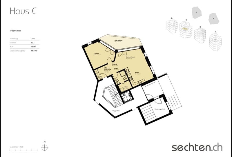 Moderne 2.5 Zimmer-Wohnung mit grosser Terrasse (9)
