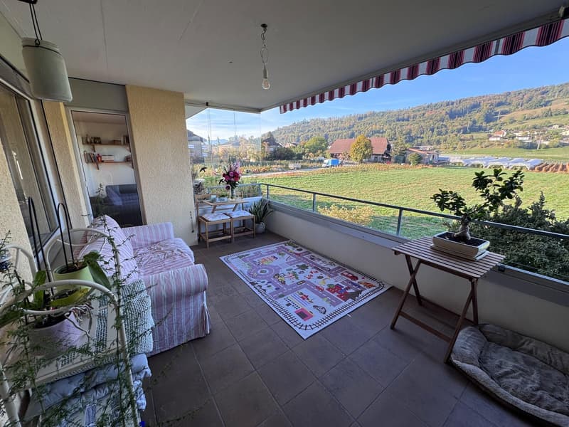 Grosser Südbalkon mit Reduit