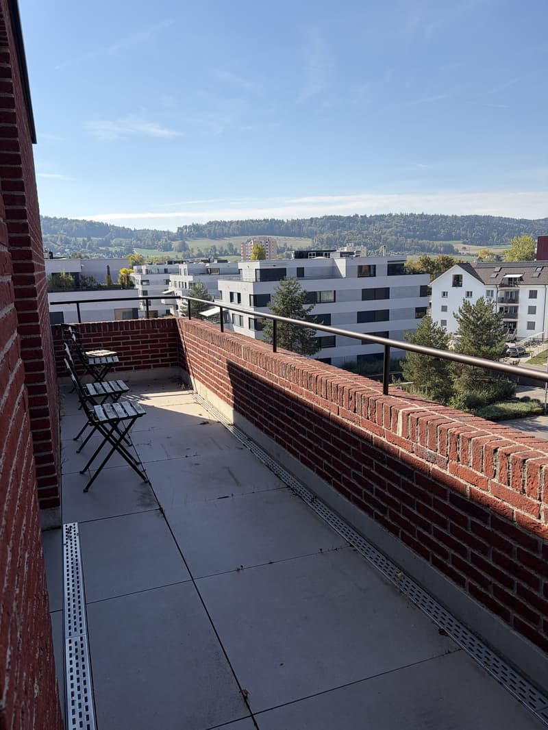 Möblierte 2.5-Zimmer-Attikawohnung mit zwei Terrassen in Regensdorf unbefristete Untermiete (10)