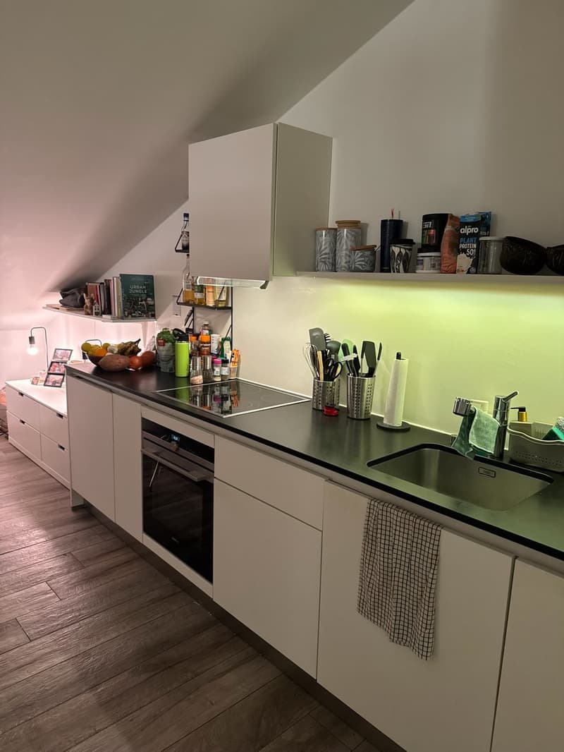 Helle, moderne Dachwohnung mit offener Küche (1)