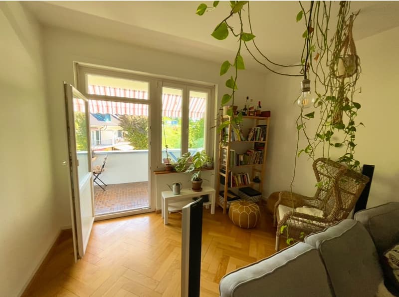 Sunny room with access to terrace surrounded by green- available from 1.11 (2)