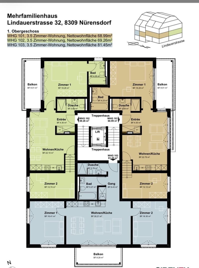 Moderne 3.5-Zimmer mit Balkon & Top-Ausstattung in Nürensdorf Inkl. NB (11)