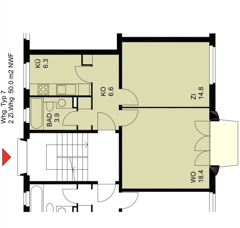 2-Zimmer Wohnung nähe Universität (2)