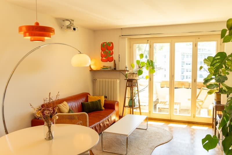 Helle möblierte 3-Zimmer-Wohnung mit Pilatusblick und 2 Balkonen zur befristeten Untermiete (1)