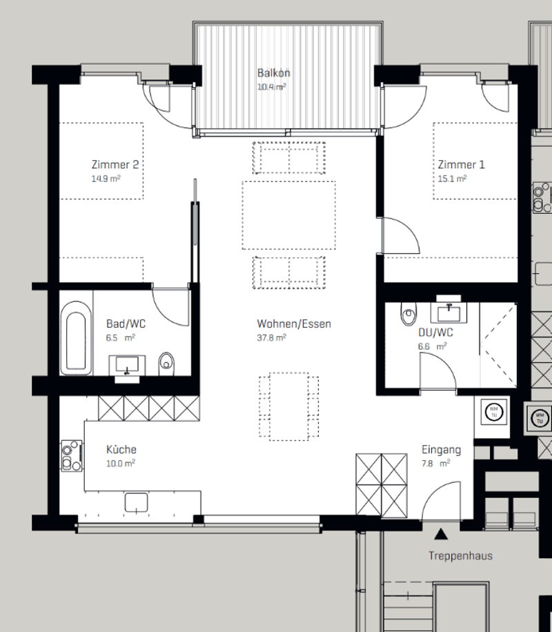 Centrally located, furnished apartment (8)