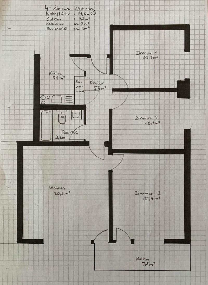 4 - Zimmer Wohnung (2)
