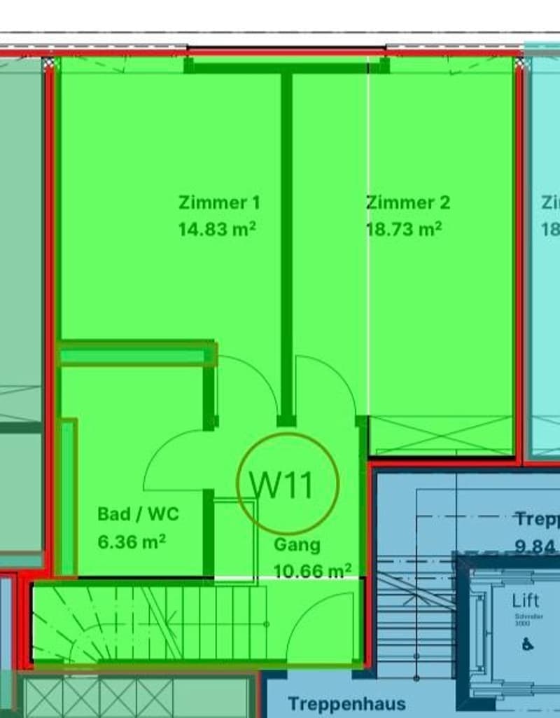 3.5-Zimmer-Attika-Maisonette mit unverbaubarer Aussicht auf dem Bruderholz (12)